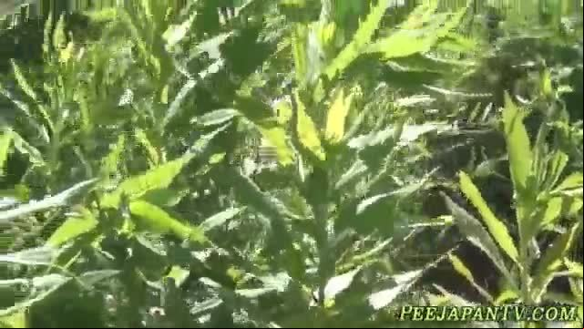 Teen students pee outside